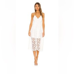 ASTR The Label - lace a-line midi dress - white - XS